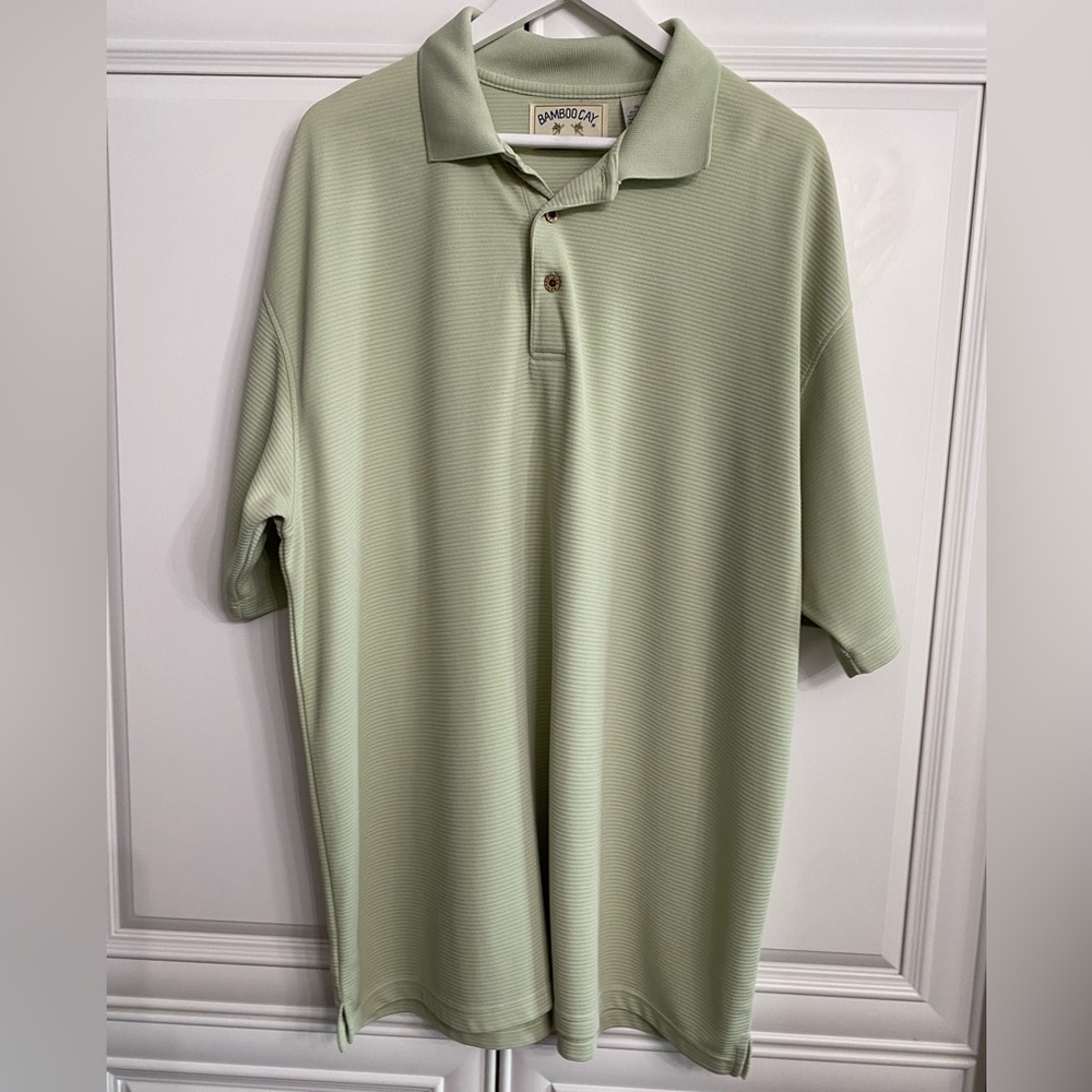 Bamboo Cay Men's Size XL Soft Green Short Sleeve Polo Shirt Golf Tennis Cool